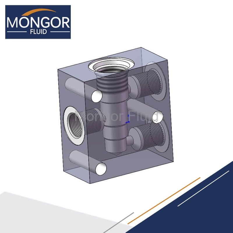 T5-1/2/3 Standard Socket Valve Aluminum Block